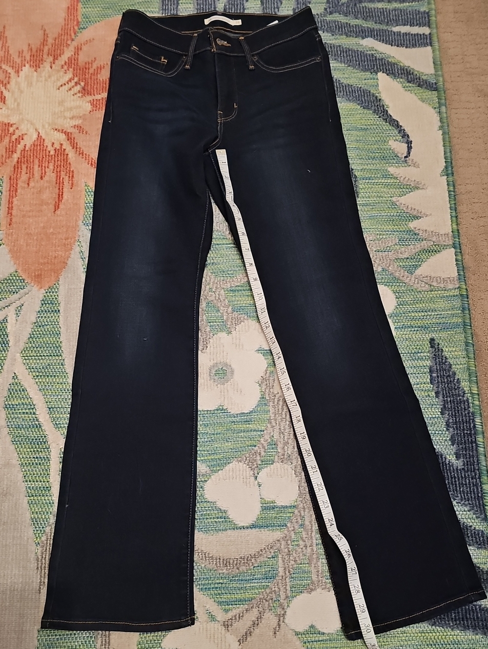 Women's Dark Blue Bootcut Jeans - Stretch Bootcut